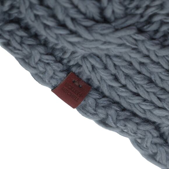 Bickley + Mitchell Amsterdam Knit Fringe Scarf - Steel Grey - NWT - Picture 4 of 5